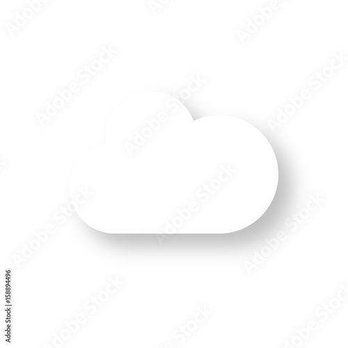 Icon mit Schatten - Wolke
