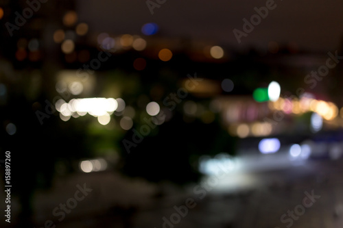 Bokeh at night in the city as a background