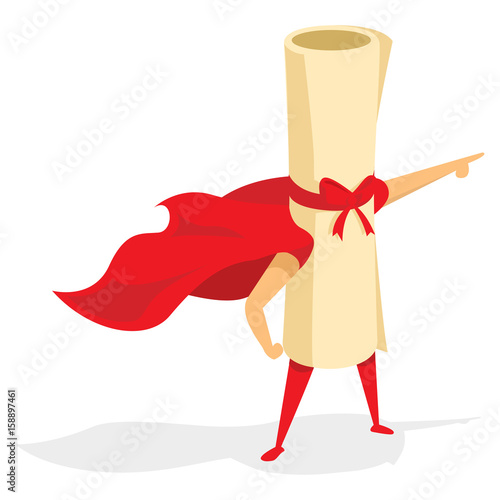 Super diploma hero with cape