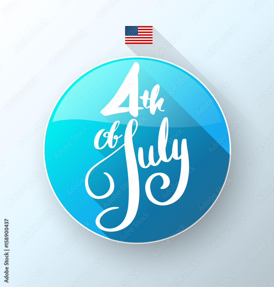 4th July lettering for Independence Day. 4th July lettering for Independence Day.