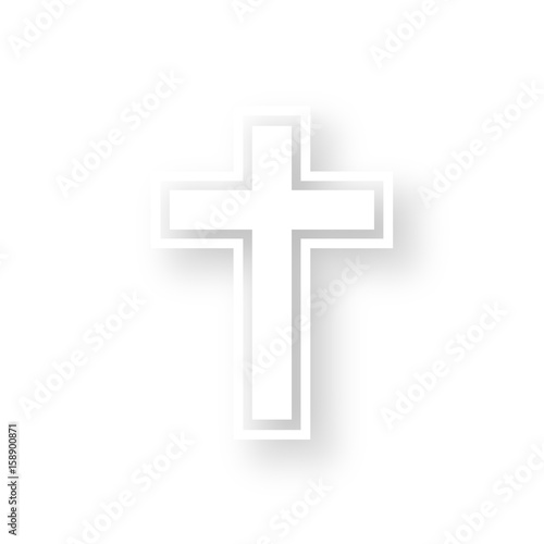 Icon mit Schatten - Kreuz Religion