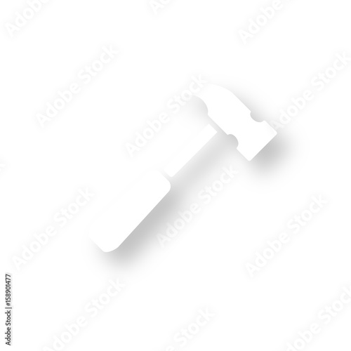 Icon mit Schatten - Hammer