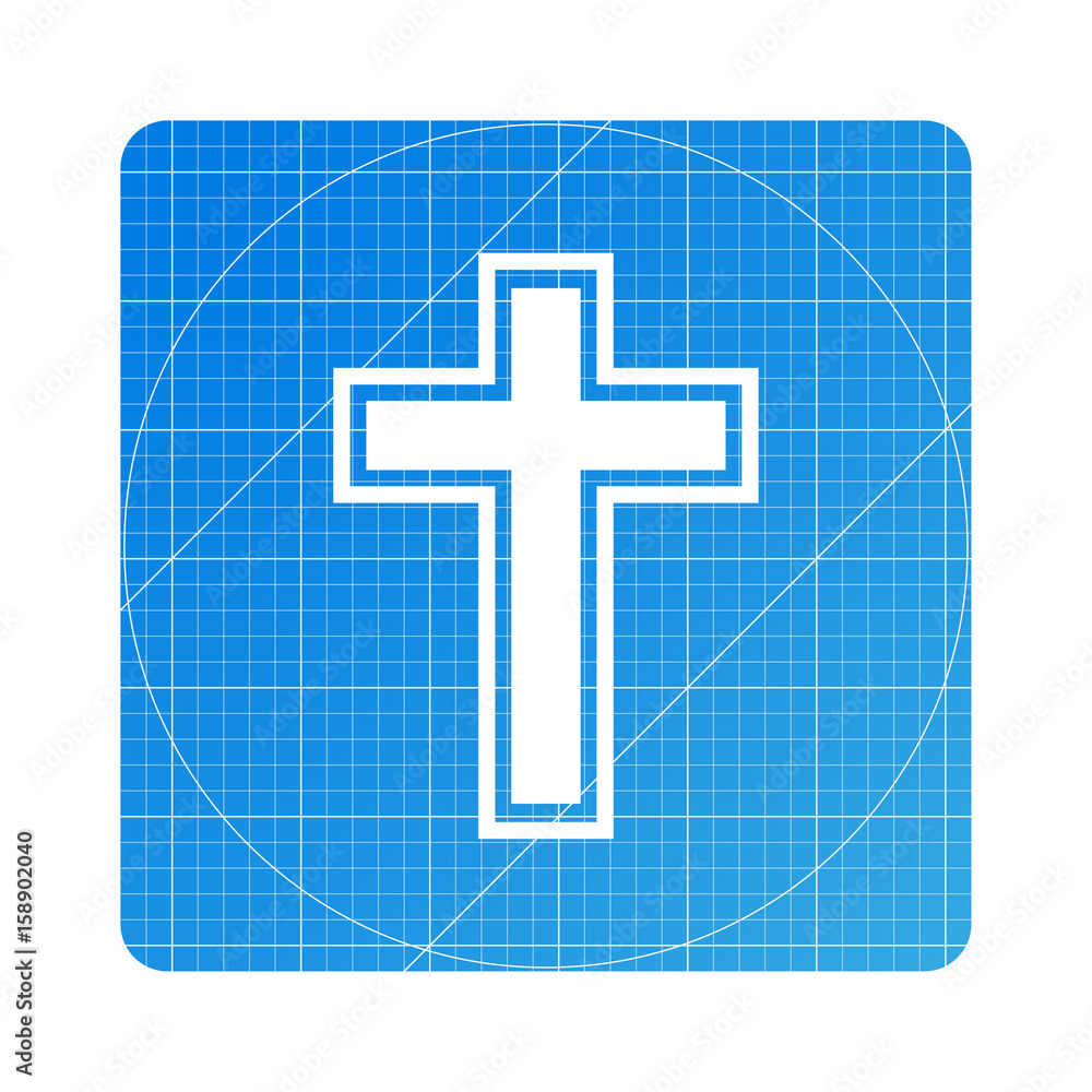 Obraz premium Blueprint - Kreuz christlich
