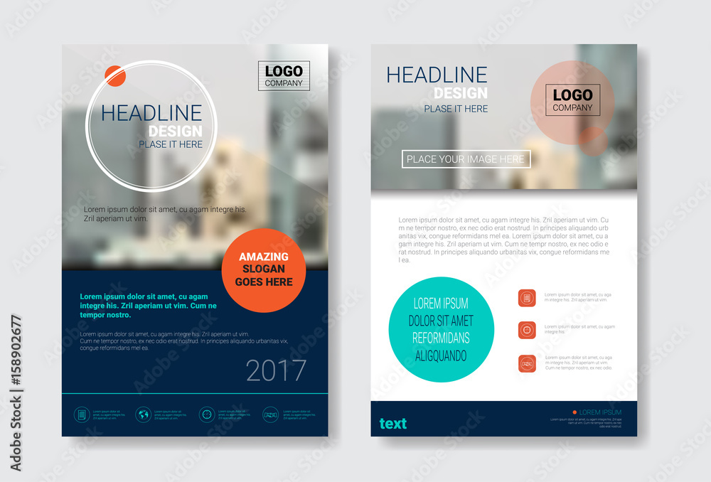 Obraz premium Template Design Brochure, Annual Report, Magazine, Poster, Corporate Presentation, Portfolio, Flyer With Copy Space Vector Illustration