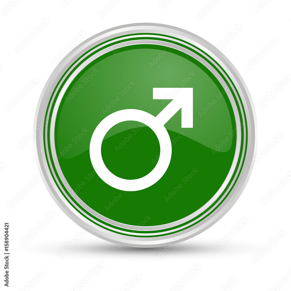 Grüner Button - Symbol Männlich Grüner Button - Symbol Männlich