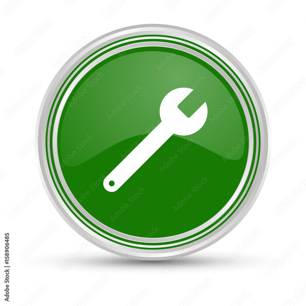Grüner Button - Schraubenschlüssel Grüner Button - Schraubenschlüssel