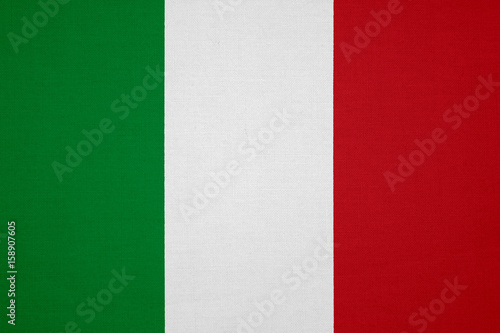 Italy flag with fabric texture