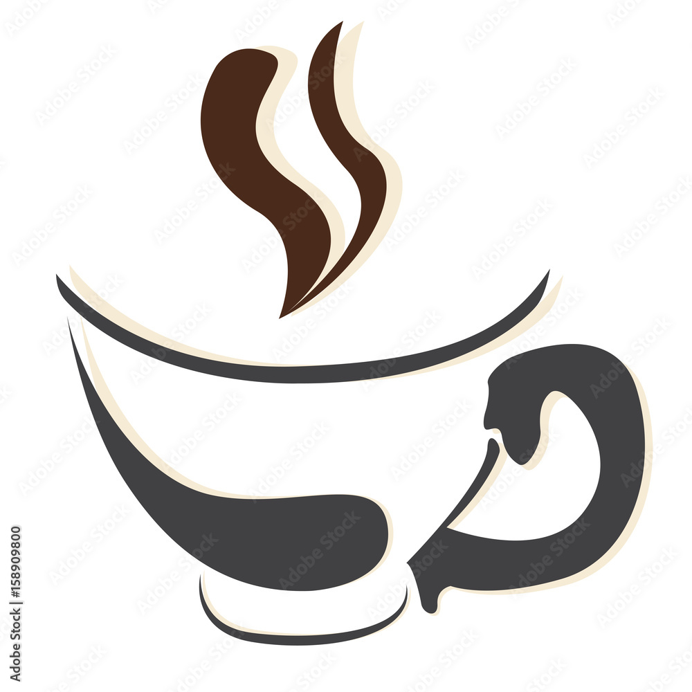 Isolated abstract coffee mug logo, Vector illustration Isolated abstract coffee mug logo, Vector illustration