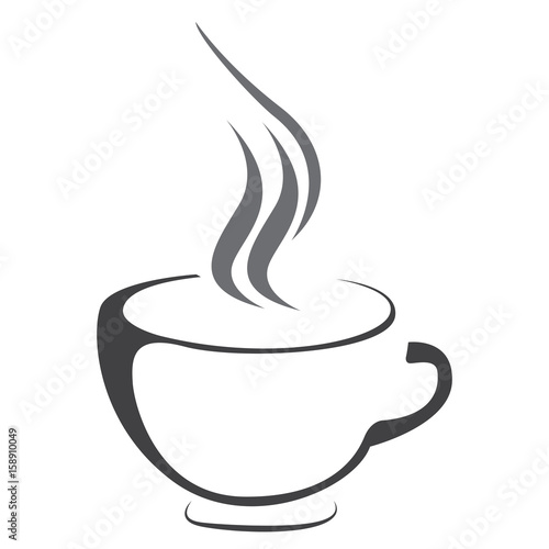 Isolated abstract coffee mug logo, Vector illustration