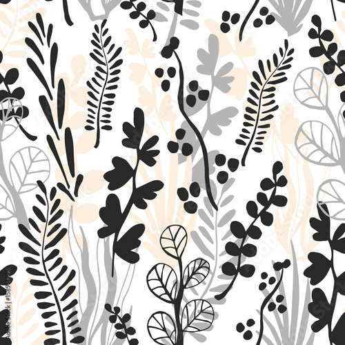 botanical grass seamless pattern