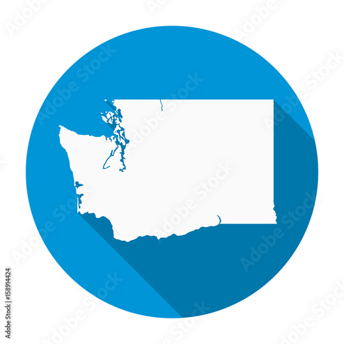 Washington State Map Flat Icon