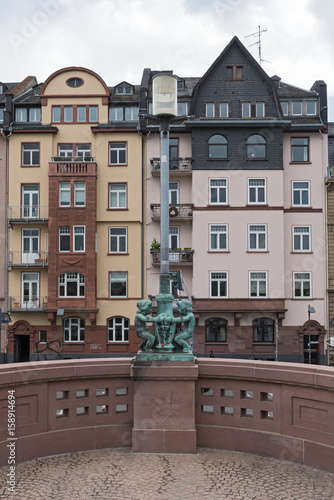 The old iron pedestrian bridge, Frankfurt, Germany photo