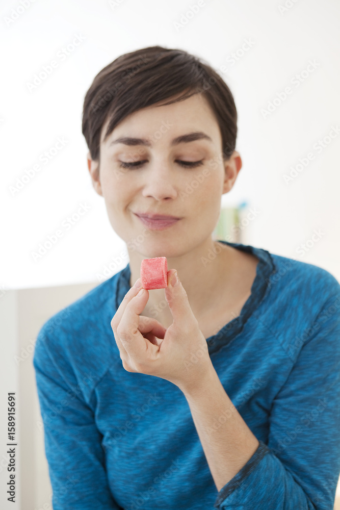 Fototapeta premium Woman eating