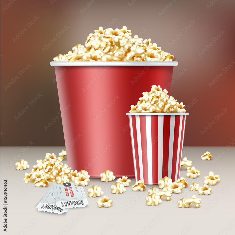 Two buckets of popcorn Two buckets of popcorn