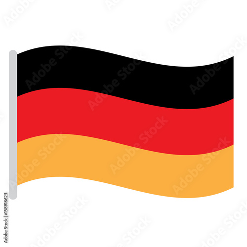Isolated German flag on a white background  Vector illustration