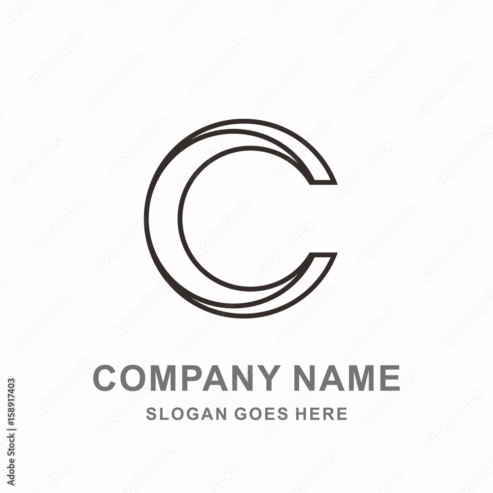 Monogram Letter C Geometric Circle Strips Architecture Interior Construction Business Company Stock Vector Logo Design Template Monogram Letter C Geometric Circle Strips Architecture Interior Construction Business Company Stock Vector Logo Design Template