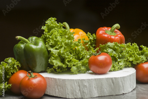 Tomatoes and lettuce