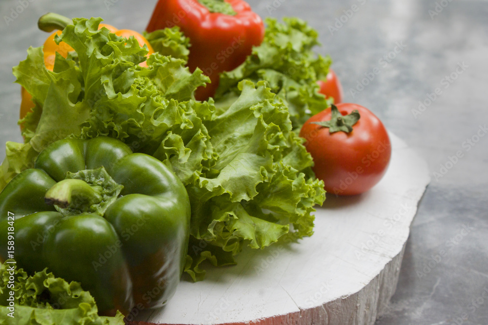 Tomatoes and lettuce Tomatoes and lettuce
