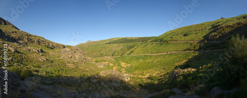 Green glacial valley of Manteigas at Serra da Estrela, Portugal