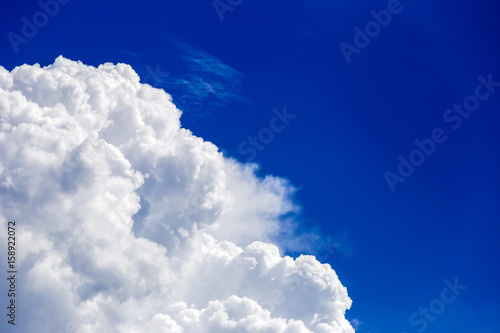 White cloud with sky background