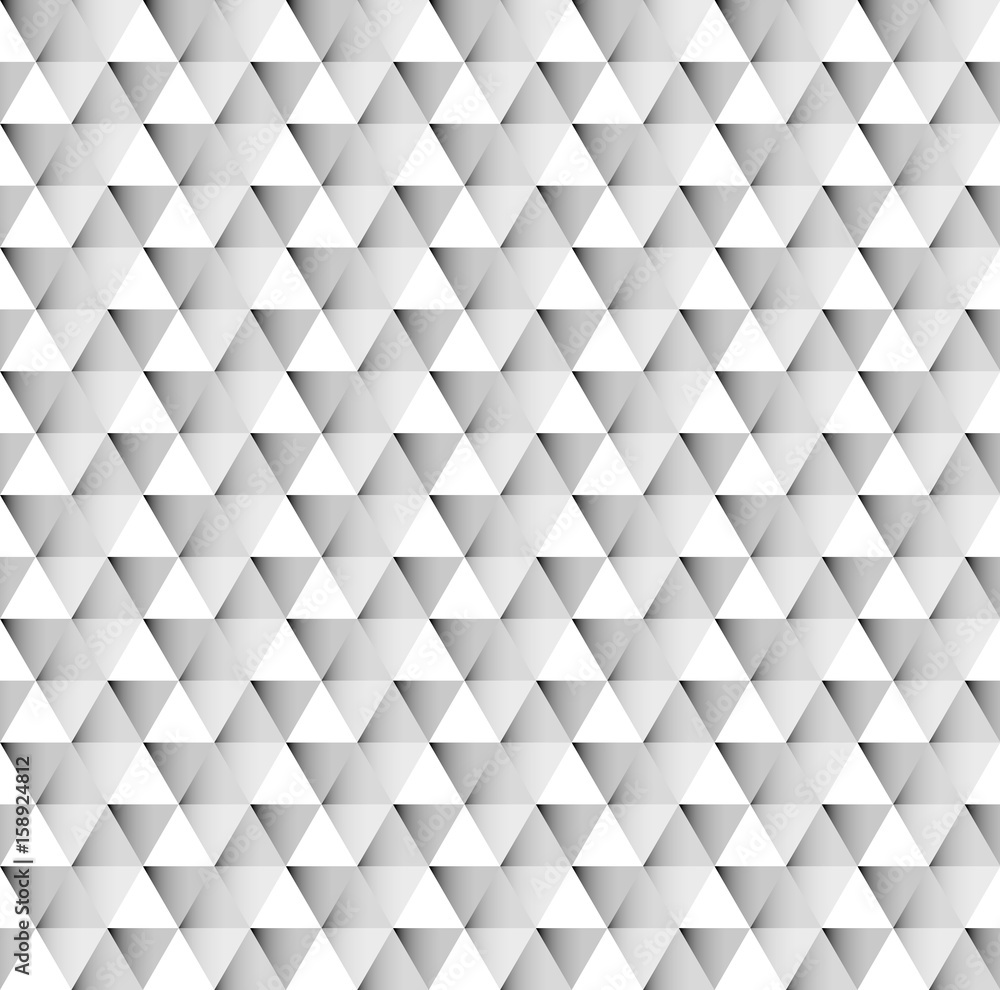 Obraz premium White geometric seamless pattern of triangles