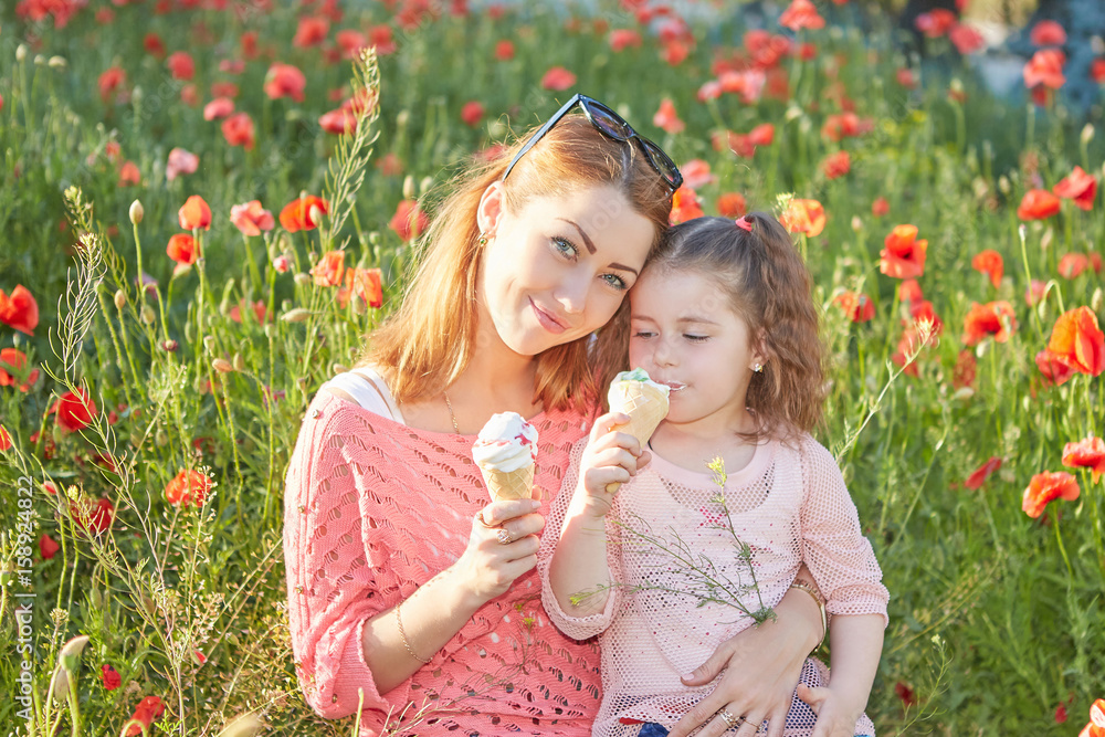 Happy Playful family, mother and daughter. Happy Playful family, mother and daughter.