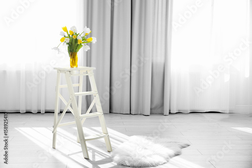 Vase with beautiful white a...