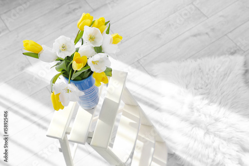 Vase with beautiful white a...