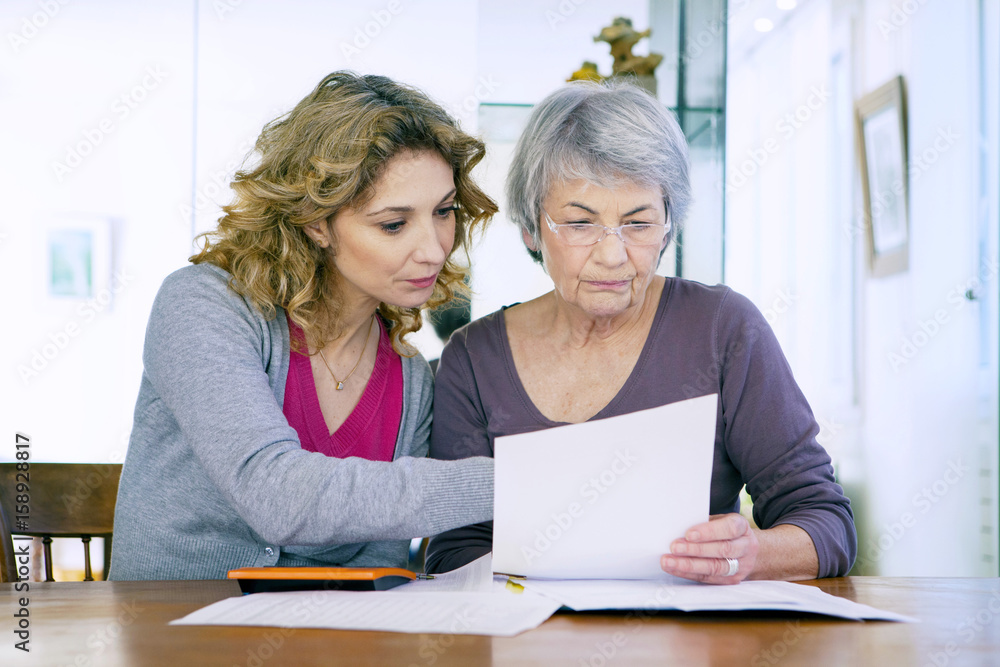 Senior woman with her carer Senior woman with her carer
