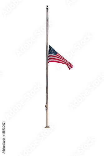 PNG cutout image of American flag on transparent background. 