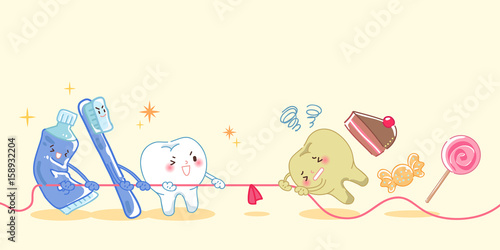 tooth in the tug of war