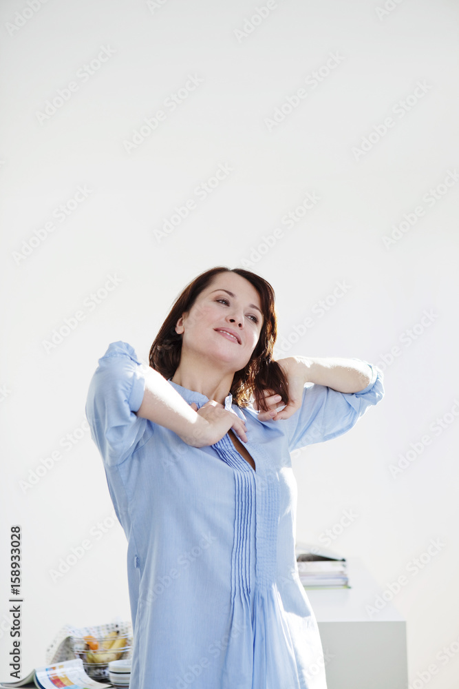 Woman stretching Woman stretching