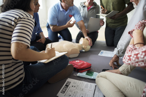 Obraz na płótnie CPR First Aid Training Concept