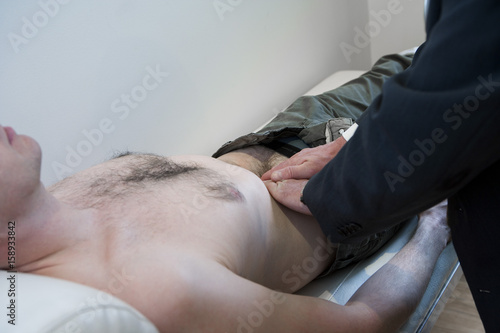 Model and doctor Consultation in a cardiology office