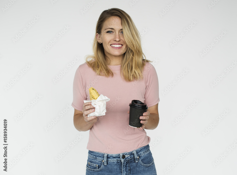 Woman Cheerful Studio Portrait Concept Woman Cheerful Studio Portrait Concept