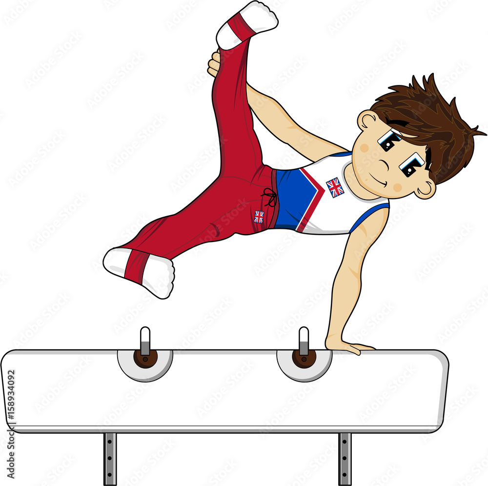 Cute Cartoon Gymnast Boy Stock Vector Adobe Stock Cute Cartoon Gymnast Boy Stock Vector Adobe Stock
