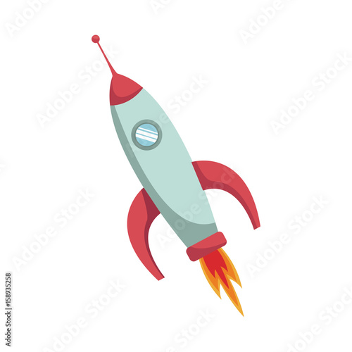 space rocket launch power science vector illustration