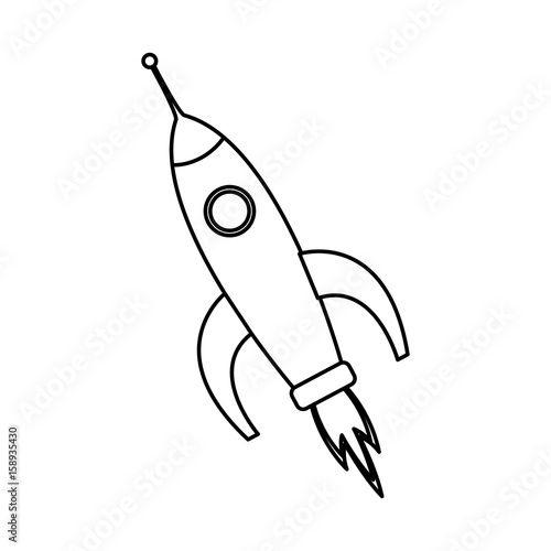 space rocket launch power science vector illustration