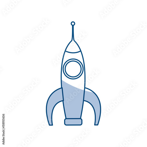 space rocket launch power science vector illustration