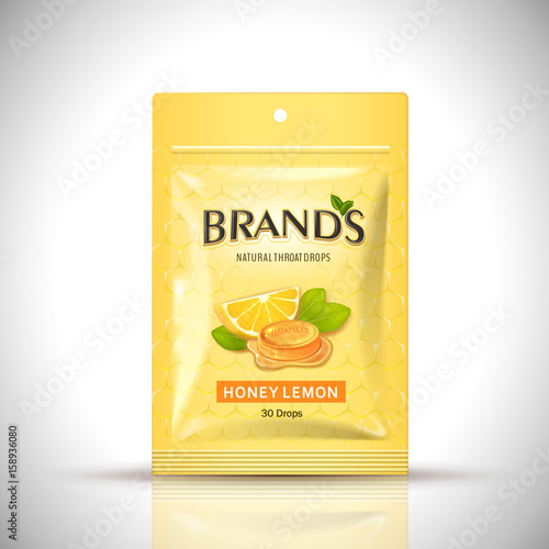 throat drops package design