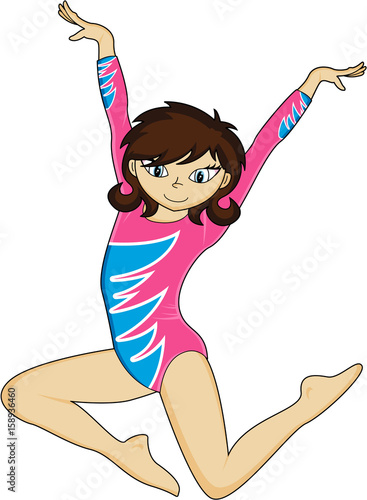 Cute Cartoon Gymnast