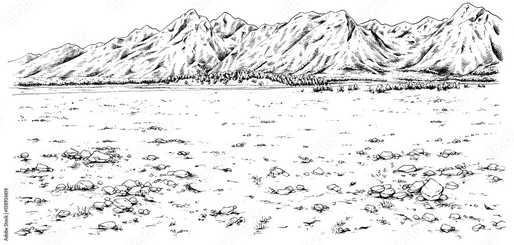 漫画風ペン画イラスト 荒野 Stock Illustration Adobe Stock 漫画風ペン画イラスト 荒野 Stock Illustration Adobe Stock