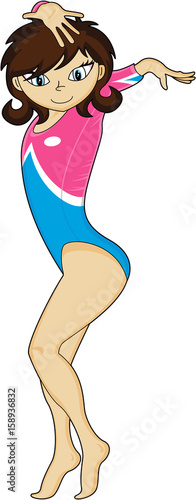 Cute Cartoon Gymnast