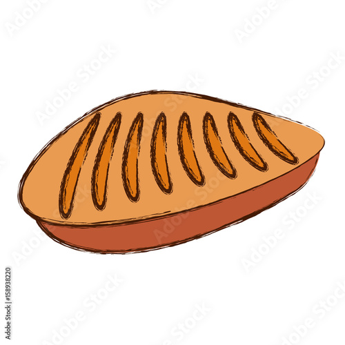 dinner roll loaf vector illustration graphic design icon