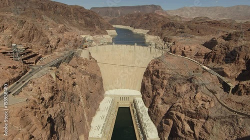 Hoover Dam From Bridge Aerial