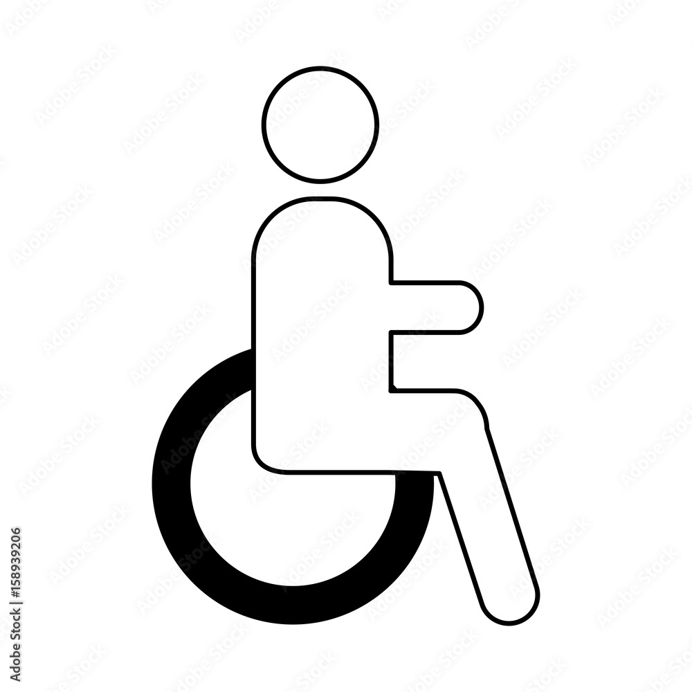 disable person isolated icon vector illustration design disable person isolated icon vector illustration design