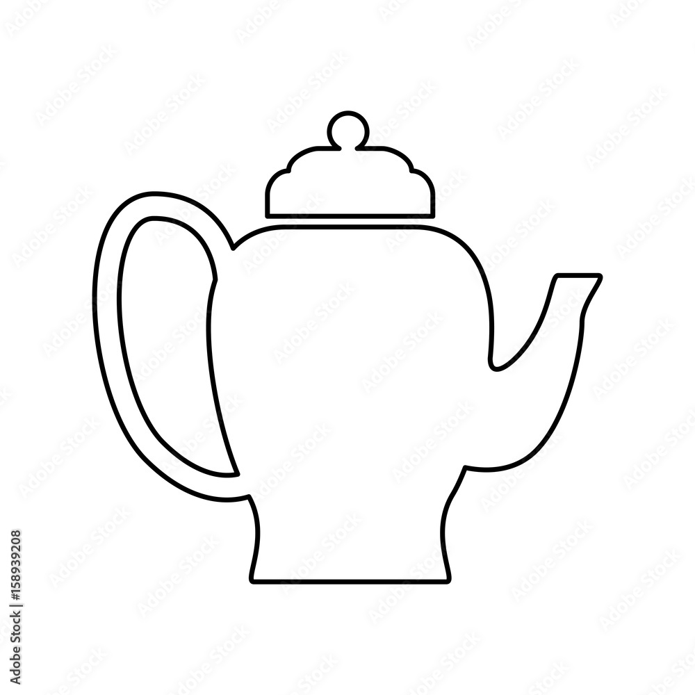 Obraz premium teapot tea hot icon vector illustration graphic design