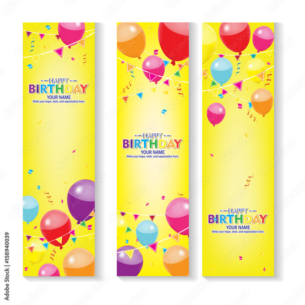 Birthday Banner Background Vector Art Icons and Graphics for Free Download