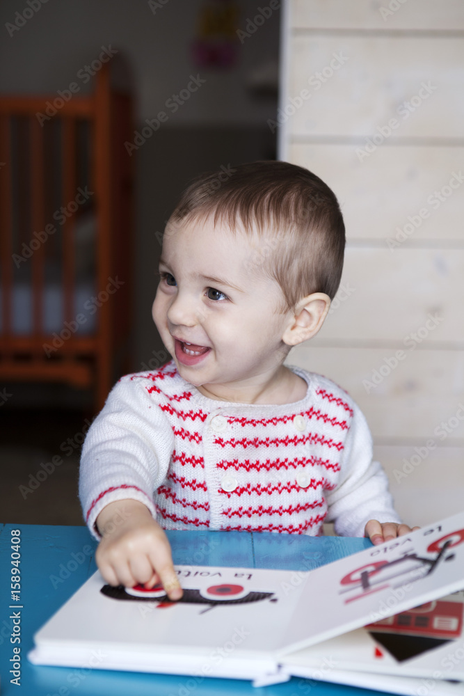 Child playing indoors