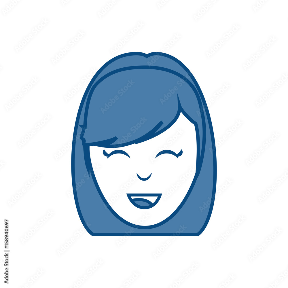 cartoon woman smiling icon over white background vector illustration cartoon woman smiling icon over white background vector illustration